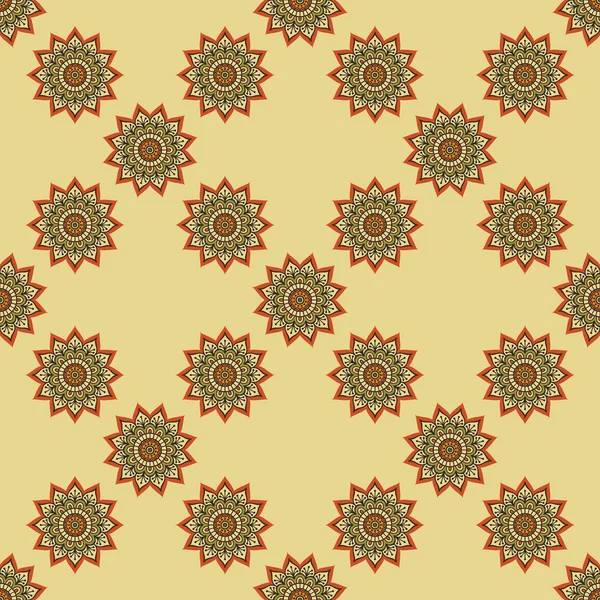 Ethnic floral seamless pattern — Stock Vector