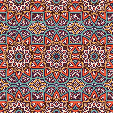 etnik çiçek seamless modeli