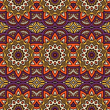 etnik çiçek seamless modeli