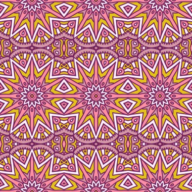 etnik çiçek seamless modeli