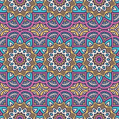 etnik çiçek seamless modeli