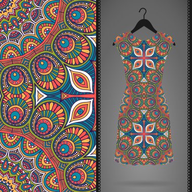 etnik çiçek seamless modeli