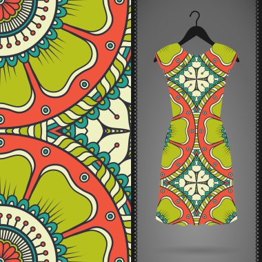 etnik çiçek seamless modeli