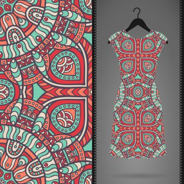 etnik çiçek seamless modeli