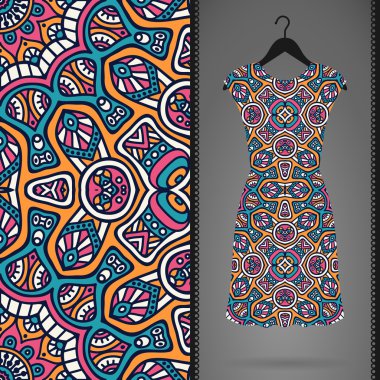 etnik çiçek seamless modeli