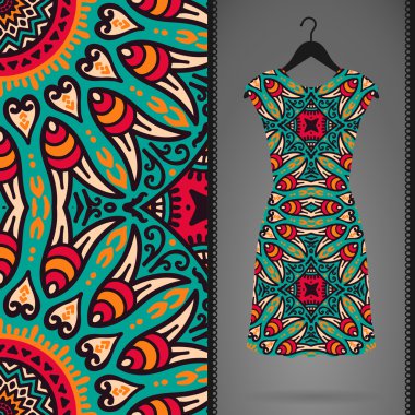 etnik çiçek seamless modeli