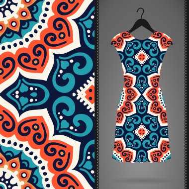 etnik çiçek seamless modeli