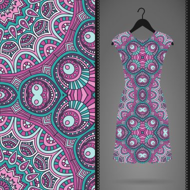 etnik çiçek seamless modeli