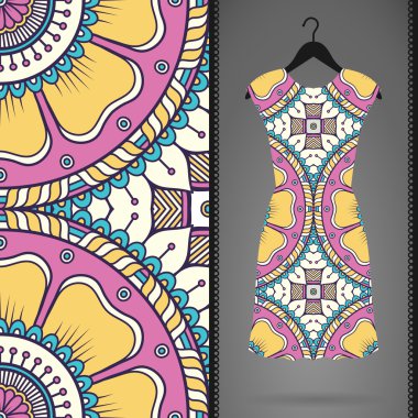 etnik çiçek seamless modeli