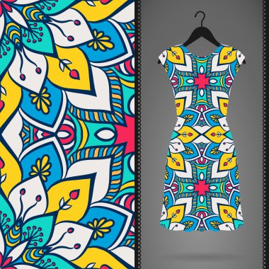 etnik çiçek seamless modeli