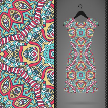 etnik çiçek seamless modeli