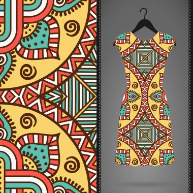 etnik çiçek seamless modeli