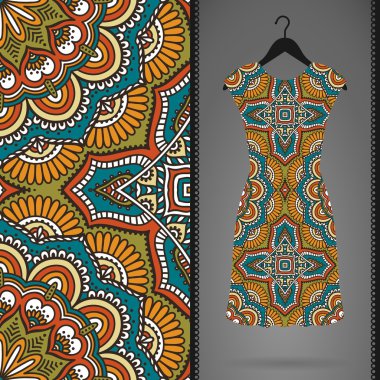 etnik çiçek seamless modeli