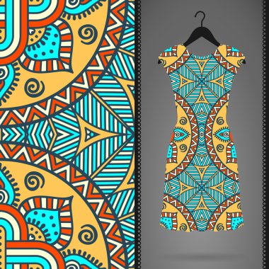 etnik çiçek seamless modeli