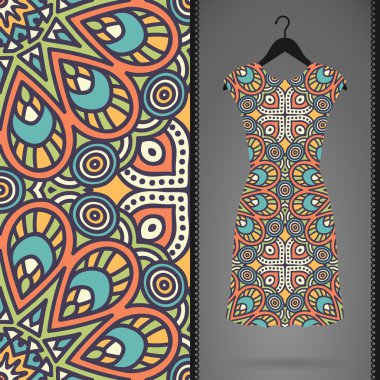 etnik çiçek seamless modeli