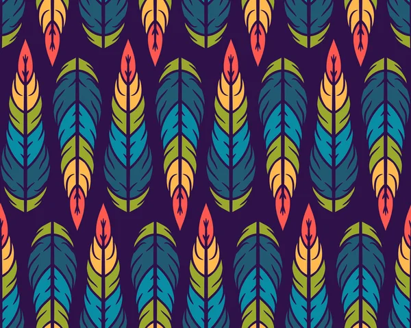 Ethnic floral seamless pattern — Stock Vector