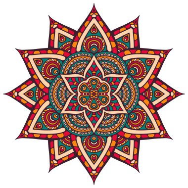 Mandala ile süslenmiş güzel bir kart