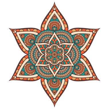 Mandala ile süslenmiş güzel bir kart