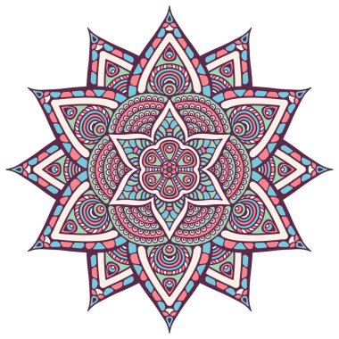 Mandala ile süslenmiş güzel bir kart