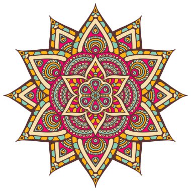 Mandala ile süslenmiş güzel bir kart