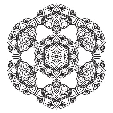 Mandala ile süslenmiş güzel bir kart