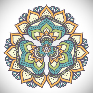 Mandala ile süslenmiş güzel bir kart