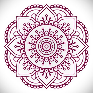 Mandala ile süslenmiş güzel bir kart