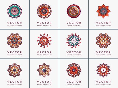 Mandala ile süslenmiş güzel bir kart.