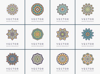 Mandala ile süslenmiş güzel bir kart.