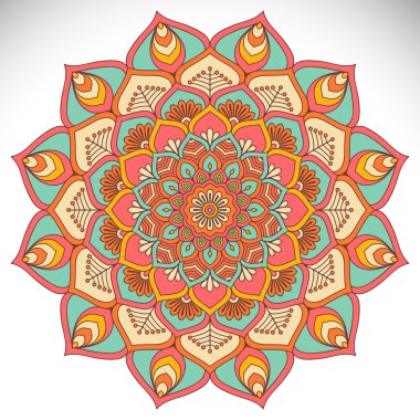 Mandala ile süslenmiş güzel bir kart