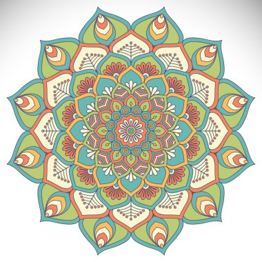 Mandala ile süslenmiş güzel bir kart