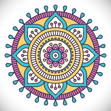 Mandala ile süslenmiş güzel bir kart