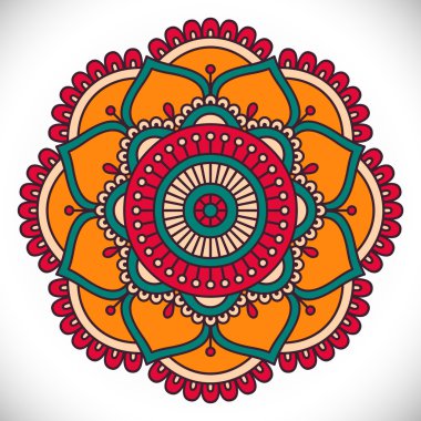 Mandala ile süslenmiş güzel bir kart