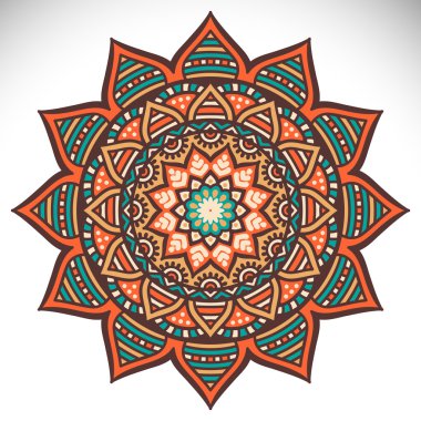 Mandala ile süslenmiş güzel bir kart