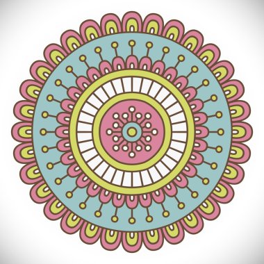 Mandala ile süslenmiş güzel bir kart