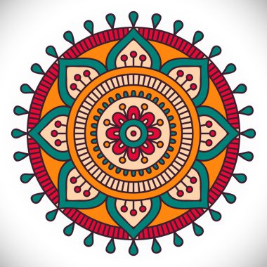 Mandala ile süslenmiş güzel bir kart