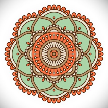 Mandala ile süslenmiş güzel bir kart