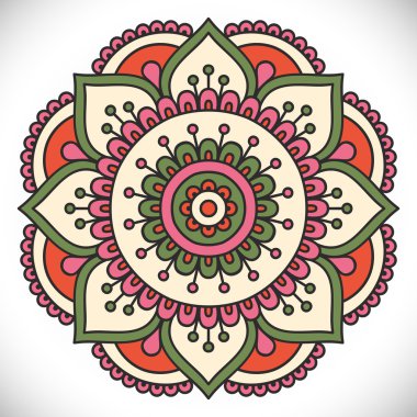 Mandala ile süslenmiş güzel bir kart