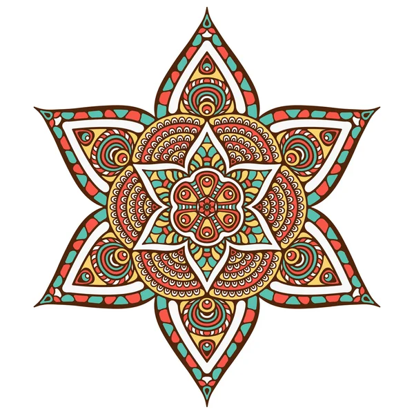 曼荼羅で装飾美しいカード — ストックベクタ