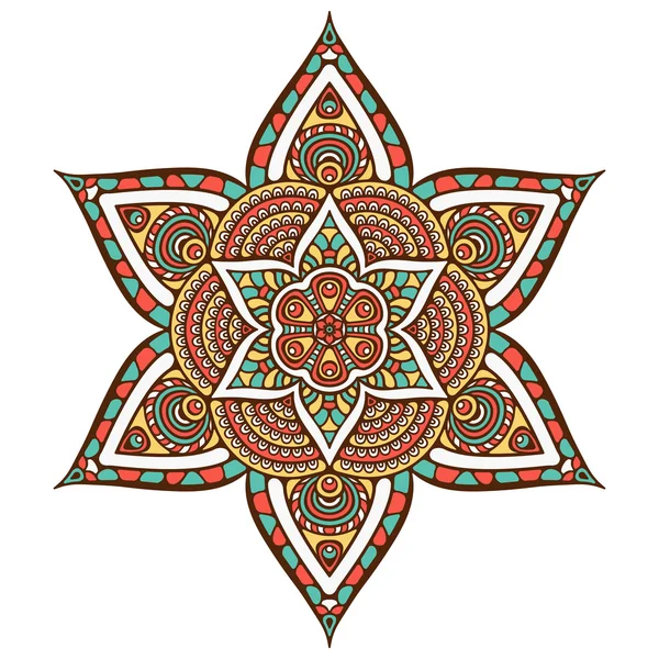 Adorno hermosa tarjeta con mandala — Vector de stock