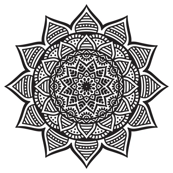 Mandala ile süslenmiş güzel bir kart — Stok Vektör