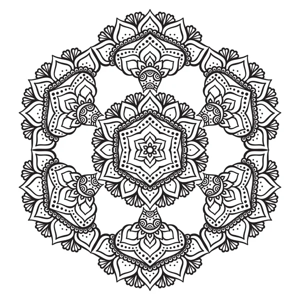 Ornamento bella carta con mandala — Vettoriale Stock