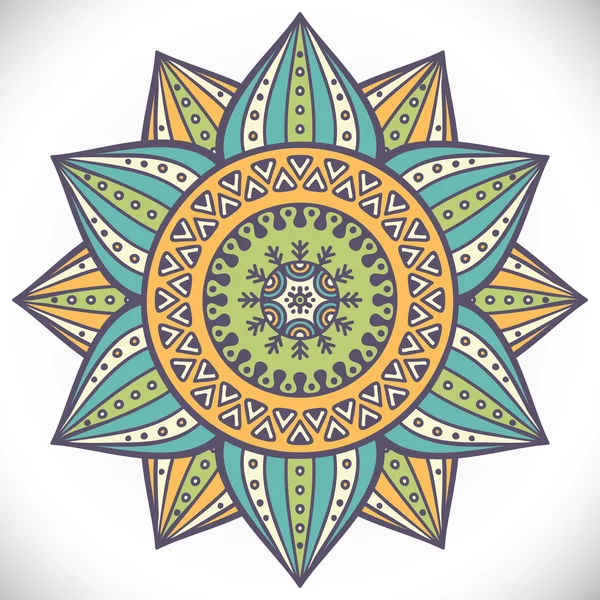 Ornament schöne Karte mit Mandala — Stockvektor