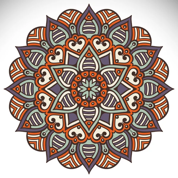 Ornement belle carte avec mandala — Image vectorielle