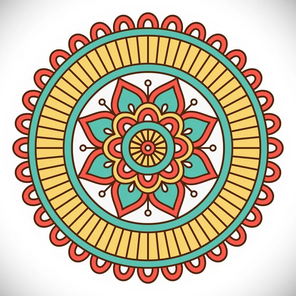 Adorno hermosa tarjeta con mandala — Vector de stock