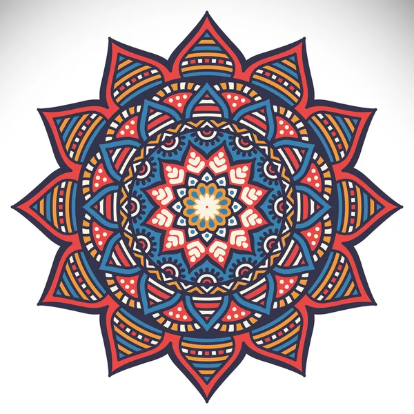 Ornement belle carte avec mandala — Image vectorielle