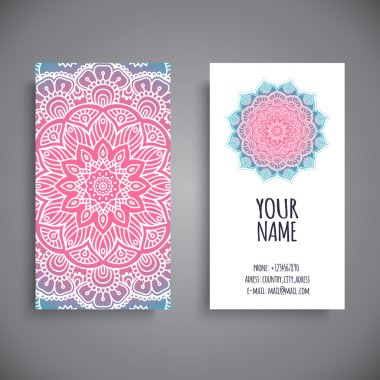 Kartvizit. Vintage dekor elementleri.