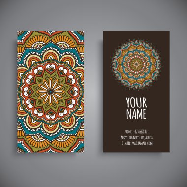 Kartvizit. Vintage dekor elementleri.