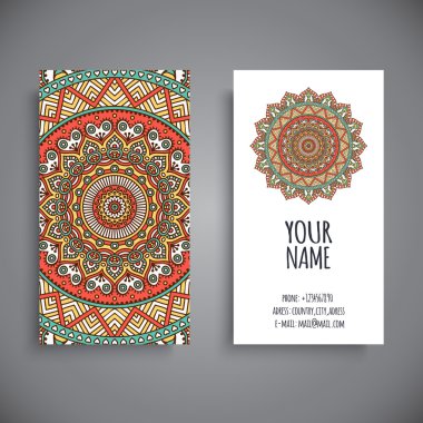 Kartvizit. Vintage dekor elementleri.