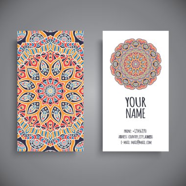 Kartvizit. Vintage dekor elementleri.